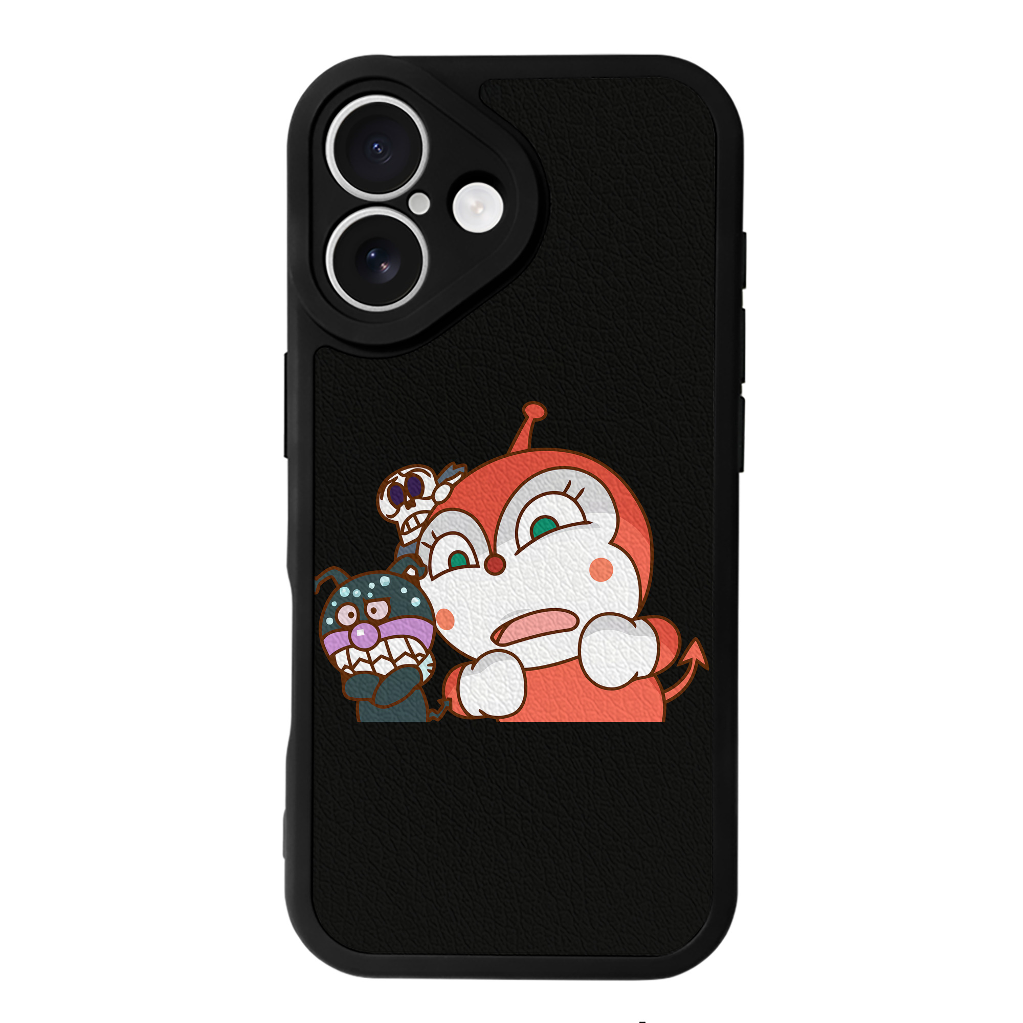 （画像用） アンパンマン Anpanman 【iPhone 16シリーズ対応】シリコンスマホケース（レザー調） 材質：シリコン